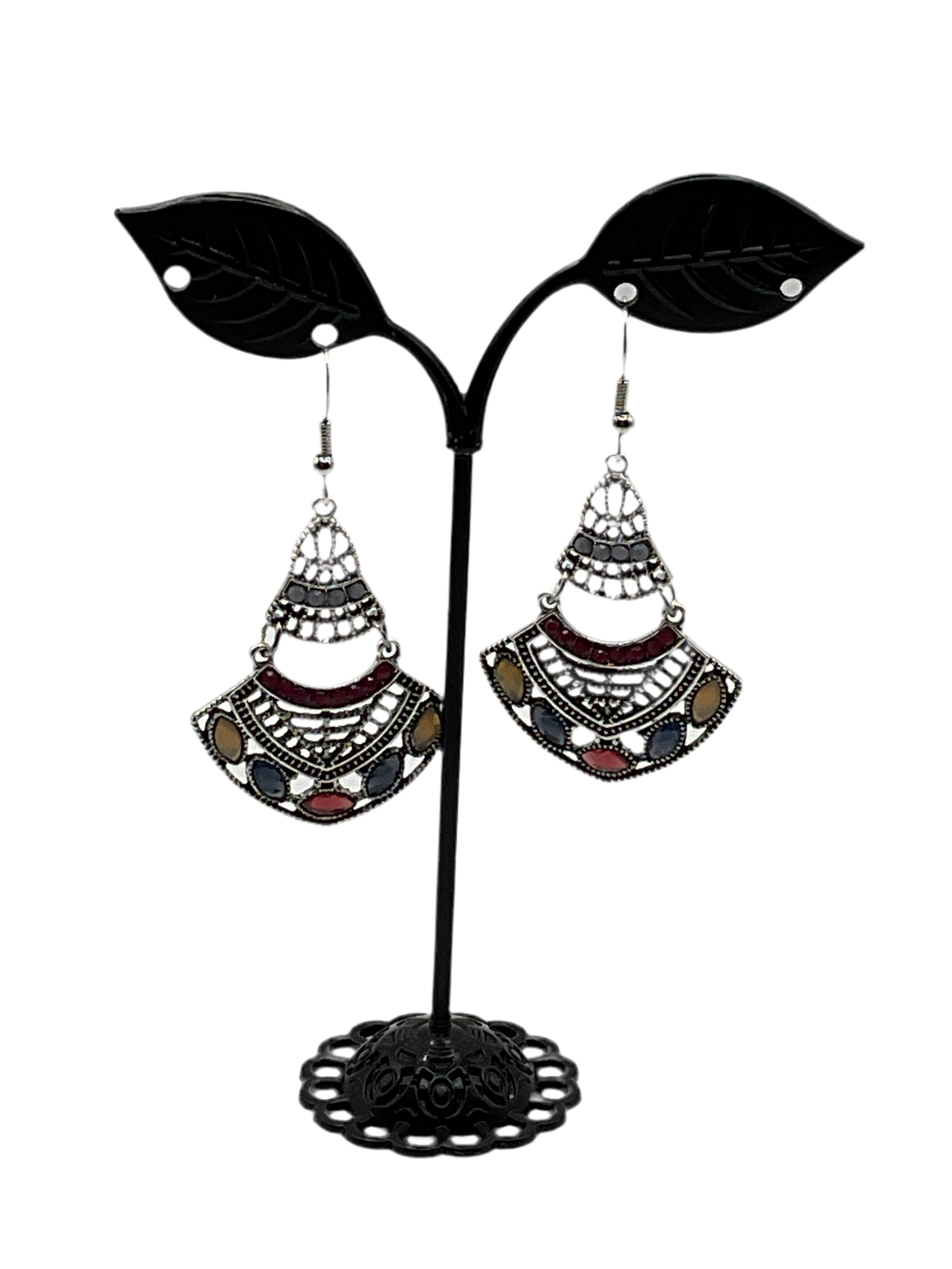 Silver and Gem Earrings Main image
