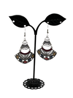 Silver and Gem Earrings