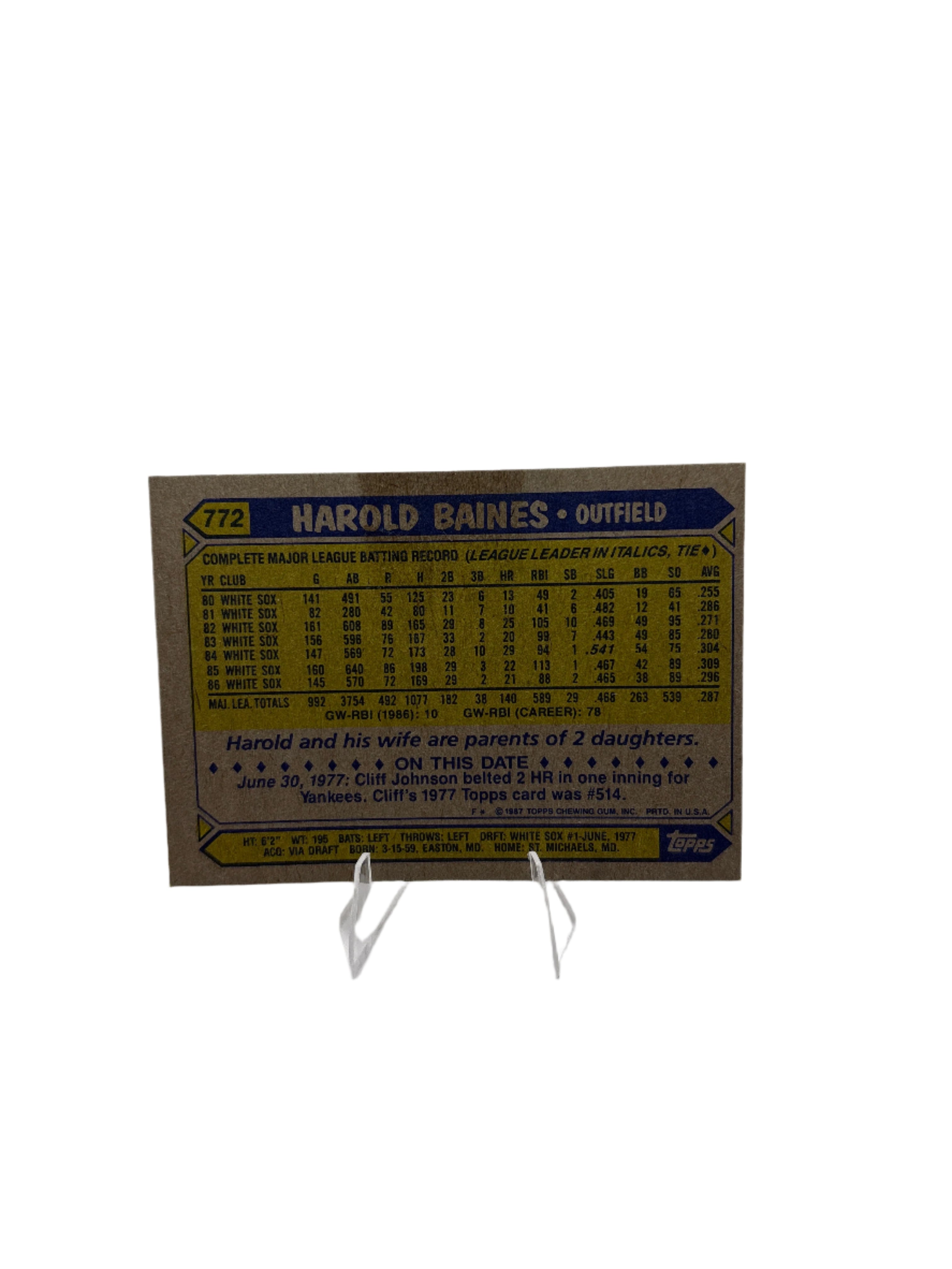 Topps Harold Baines