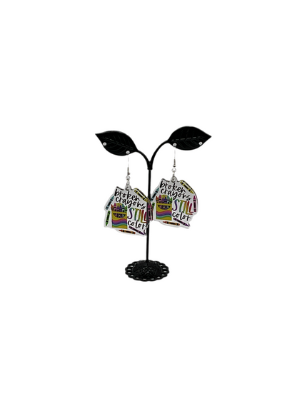 Broken Crayon Earrings