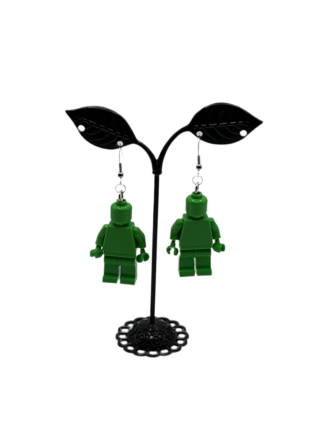 Green man earrings