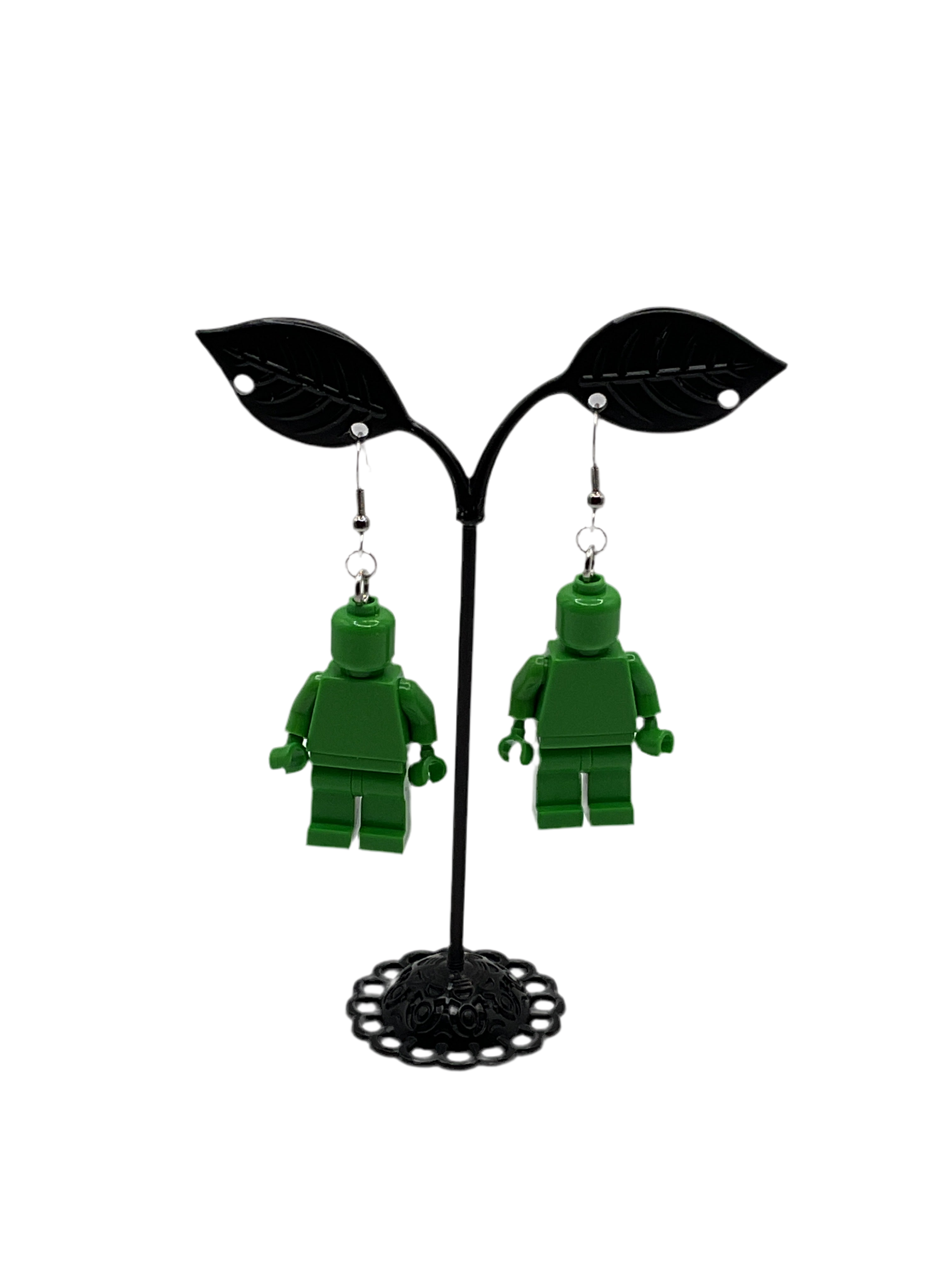 Green man earrings