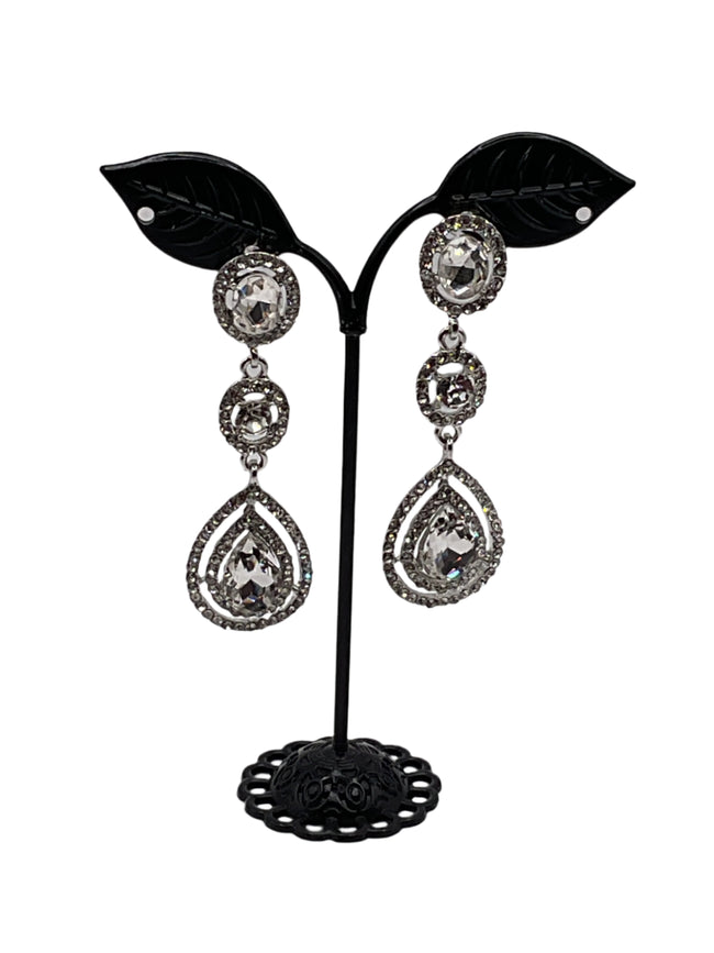 Shiny crystal earrings Hover Image