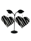 Zebra Print Heart Earrings