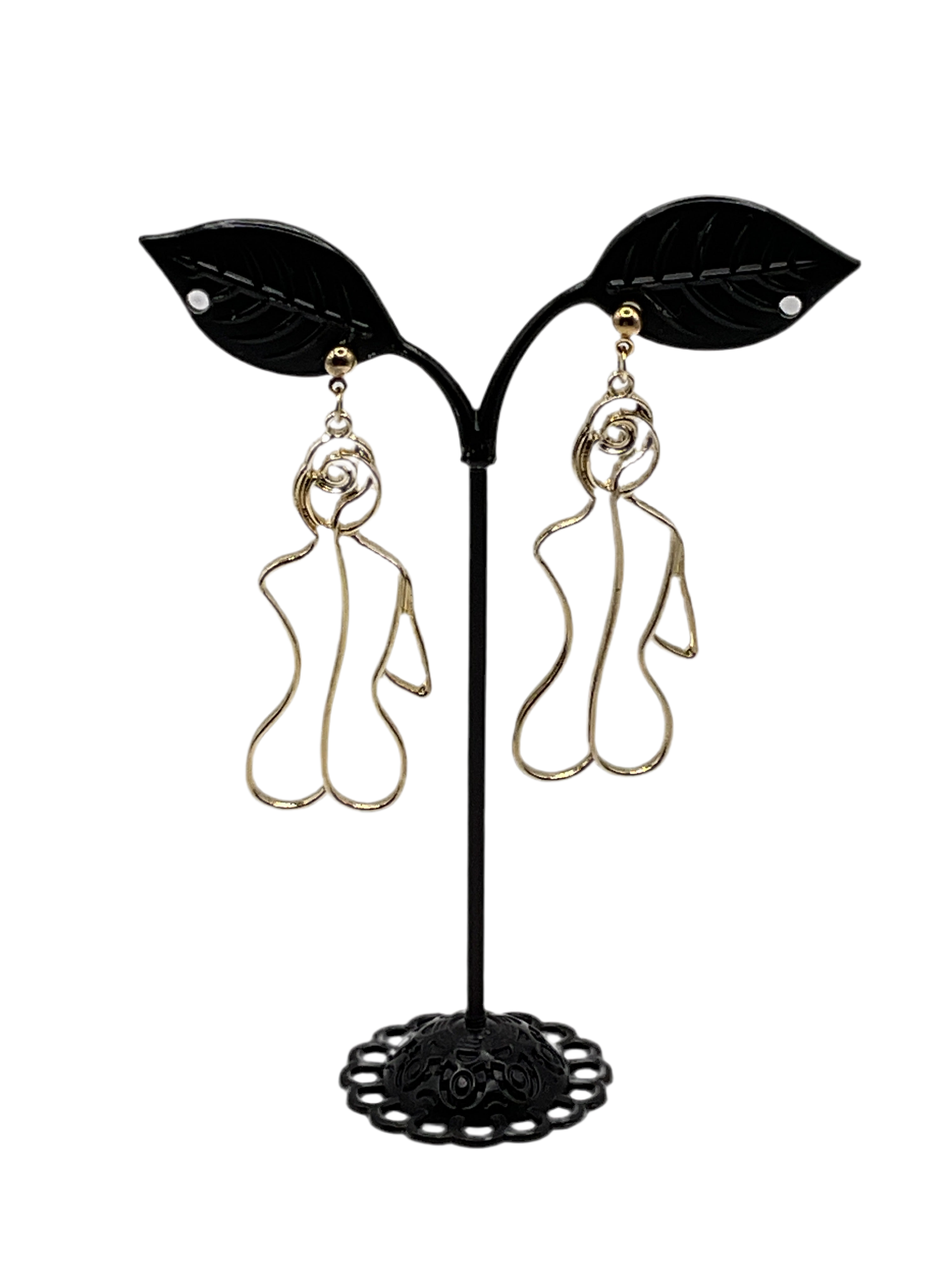 Gold Female Torso Earrings Main image