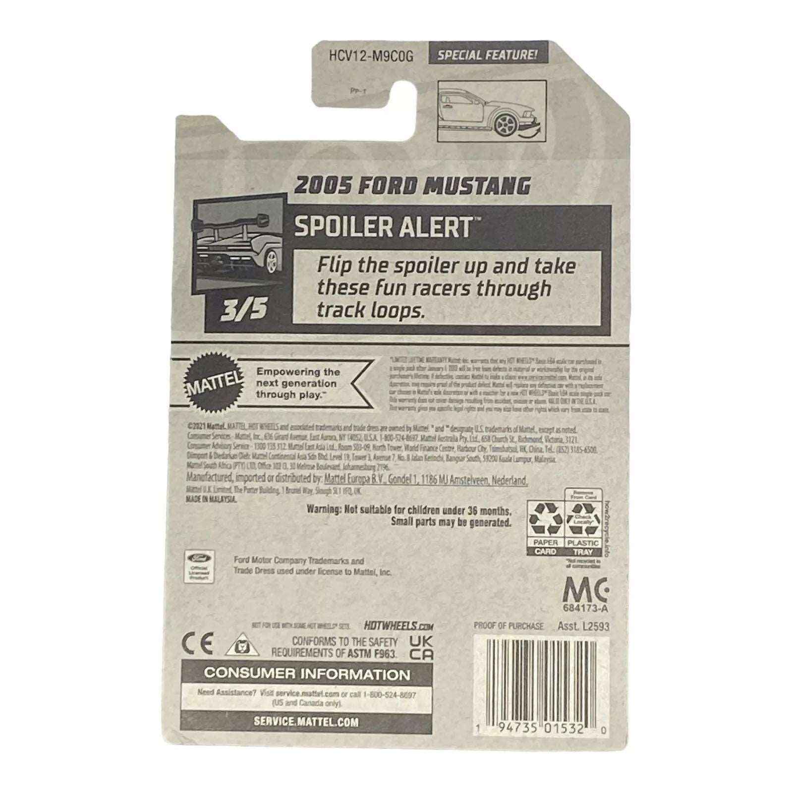 Hot Wheels 2005 Ford Mustang - Spoiler Alert Series 3/5 -