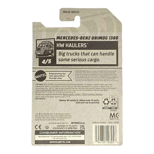 Hot Wheels Mercedes-Benz Unimog 1300 - Haulers Series 4/5 Main Image
