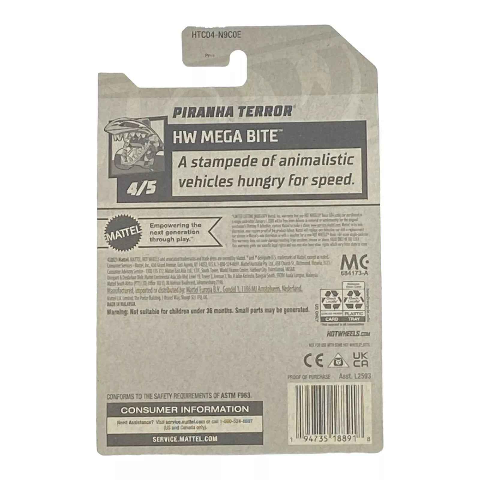 Hot Wheels Piranha Terror - Mega Bite Series 4/5