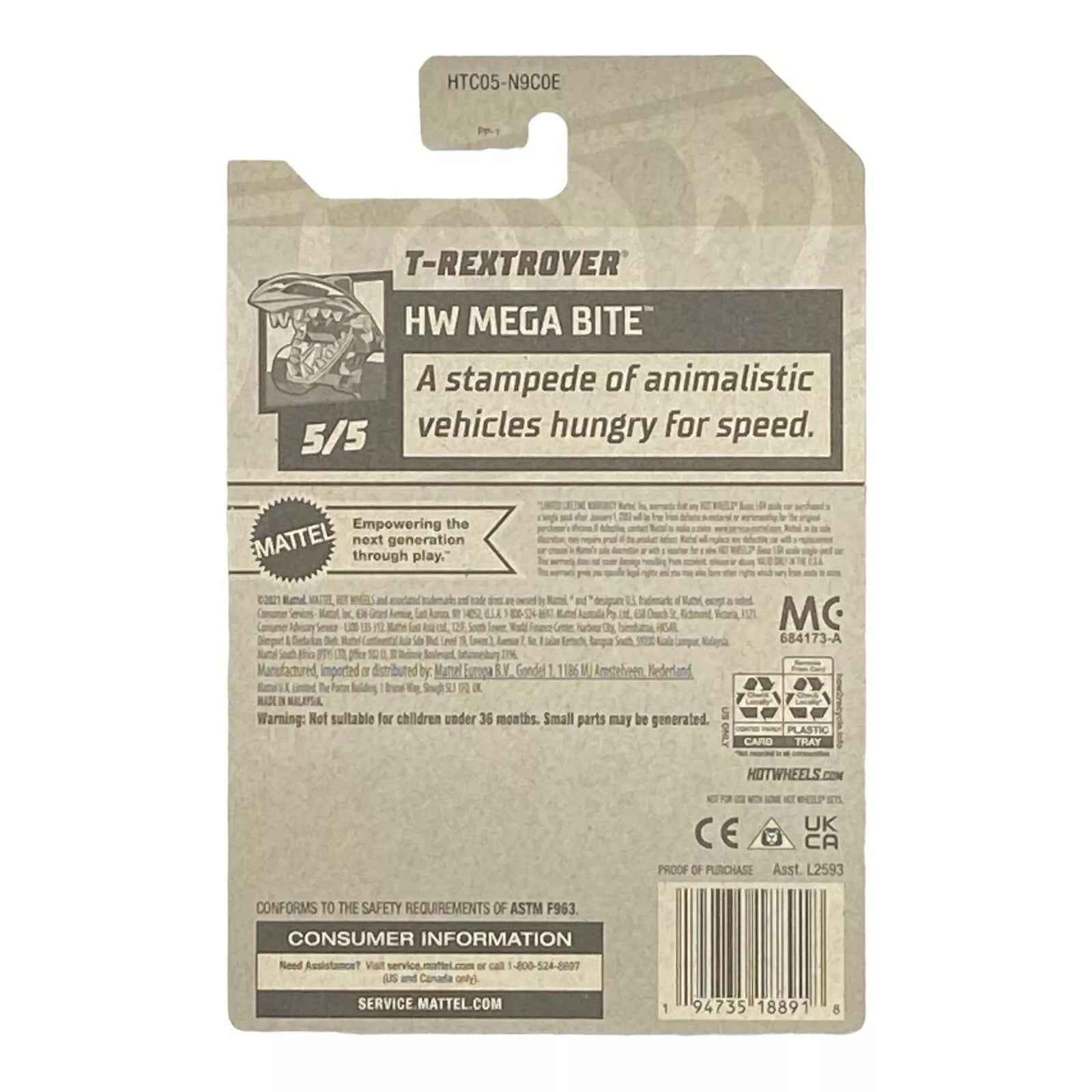 Hot Wheels T-Rextroyer - Mega Bite Series 5/5 -