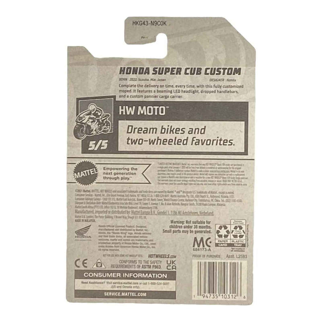 Hot Wheels Honda Super Cub Custom - HW Moto Series 5/5 Main Image