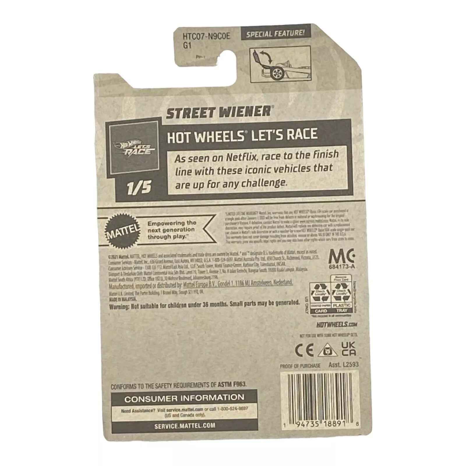 Hot Wheels Street Wiener - Hot Wheels Let's Race Series 1/5