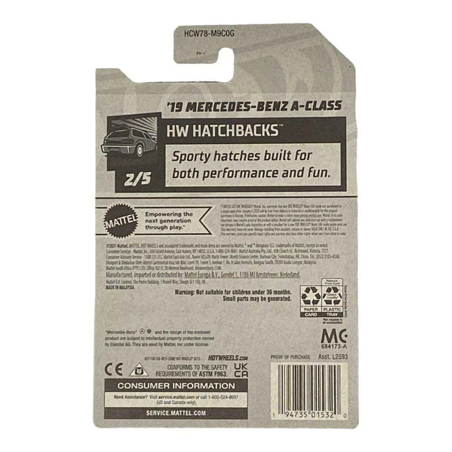 Hot Wheels '19 Mercedes-Benz A-Class - Hatchbacks Series 2/5 Main Image