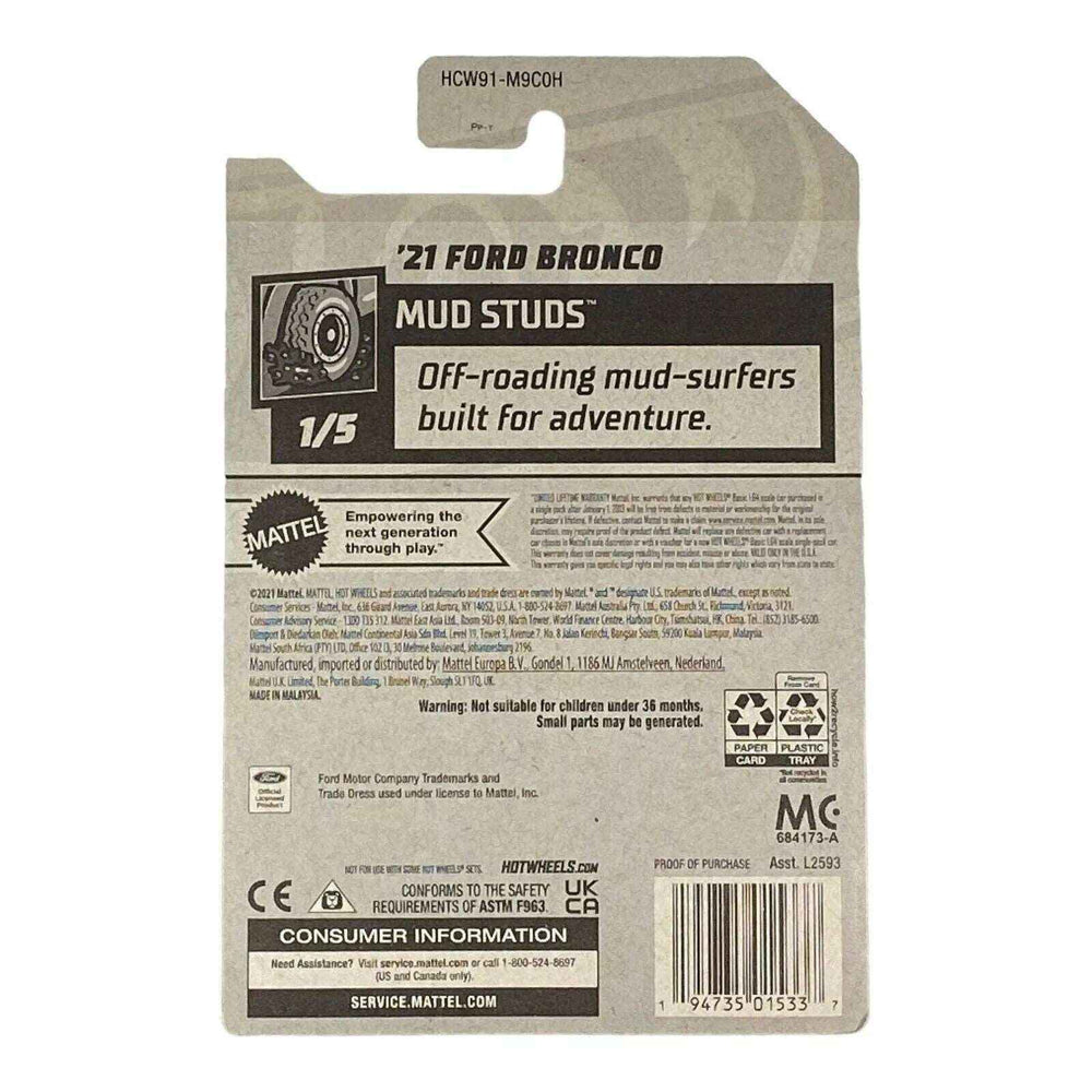 Hot Wheels '21 Ford Bronco - Mud Studs Series 1/5 -