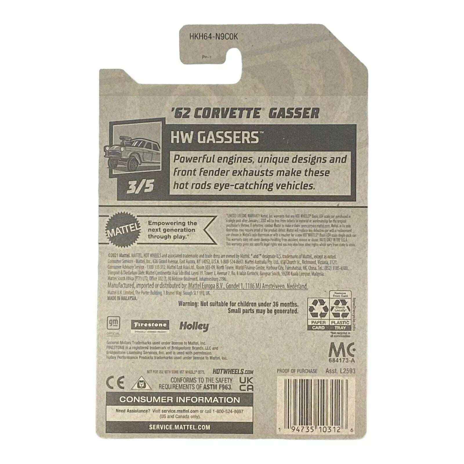 Hot Wheels '62 Corvette Gasser - Gassers Series 3/5