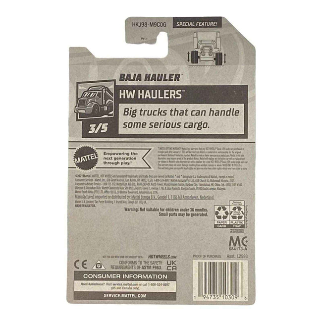 Hot Wheels Baja Hauler - Haulers Series 3/5 Main Image