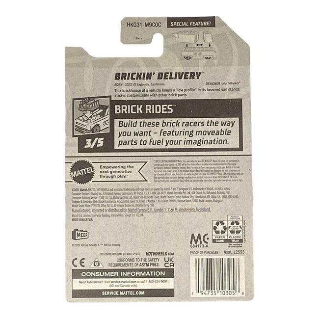 Hot Wheels Brickin' Delivery - Brick Rides Series 3/5 Main Image