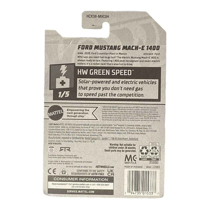 Hot Wheels Ford Mustang Mach-E 1400 - Green Speed Series 1/5