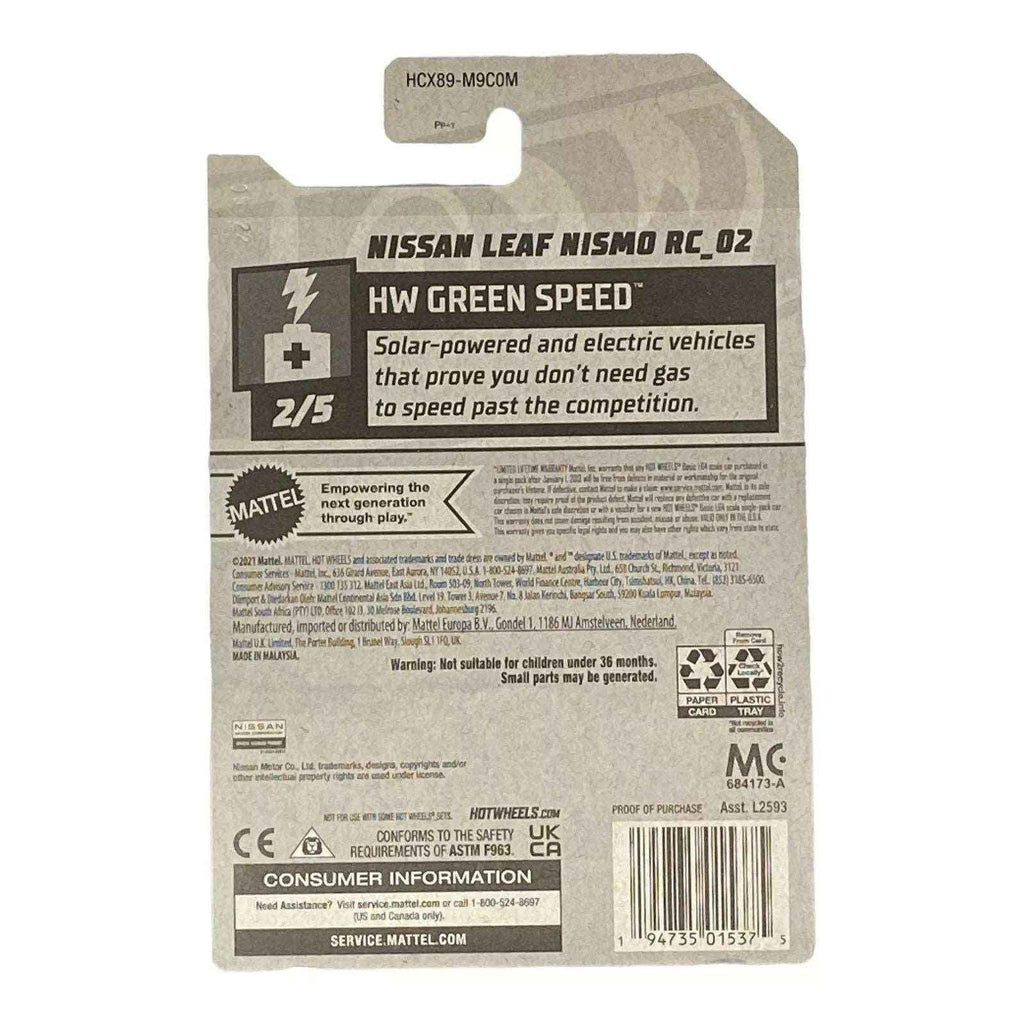 Hot Wheels Nissan Leaf Nismo RC_02 - Green Speed Series 2/5 -