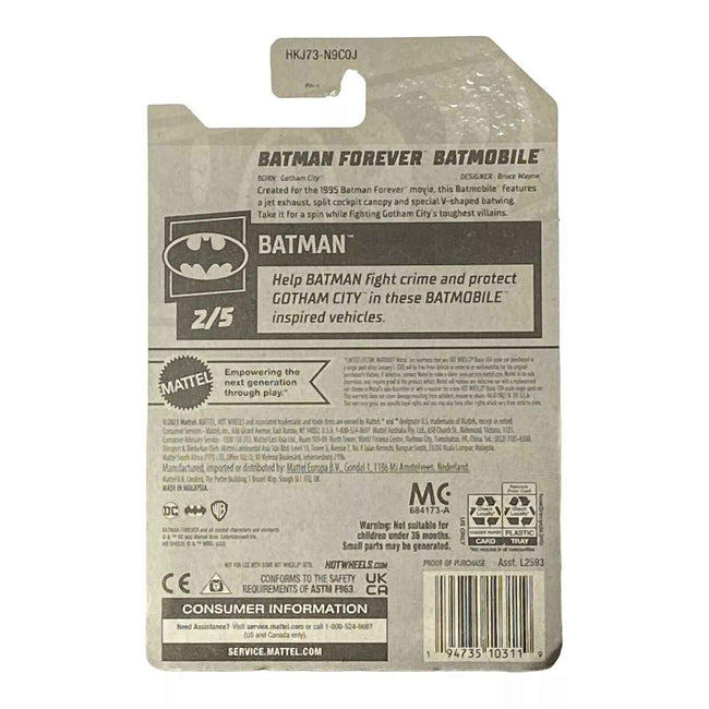 Hot Wheels Batman Forever Batmobile - Batman Series 2/5 Main Image