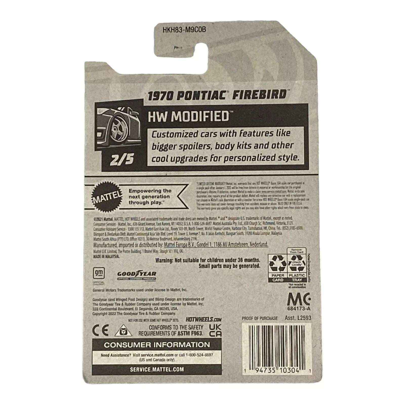 Hot Wheels 1970 Pontiac Firebird - Modified Series 2/5 -