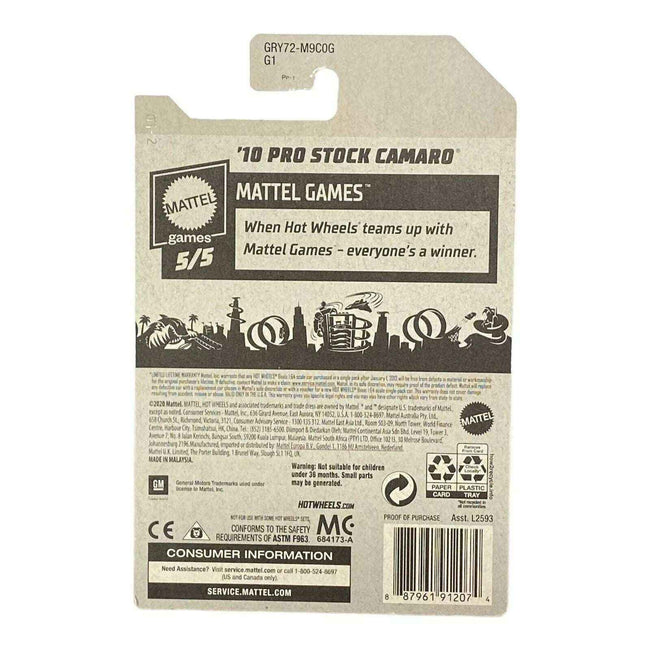 Hot Wheels '10 Pro Stock Camaro - Pictionary - Mattel Games Series 5/5 Main Image