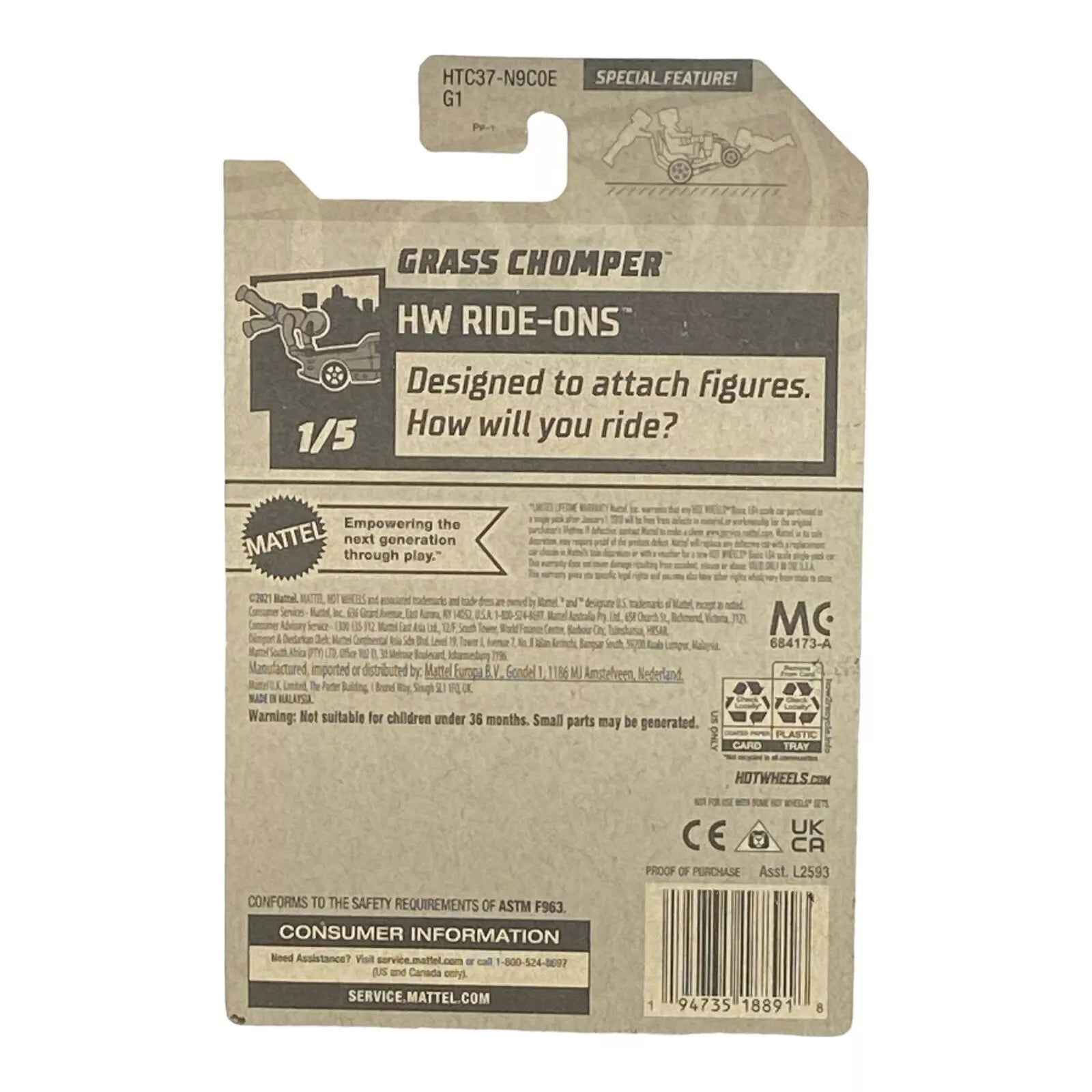 Hot Wheels Grass Chomper - Ride-Ons Series 1/5 -