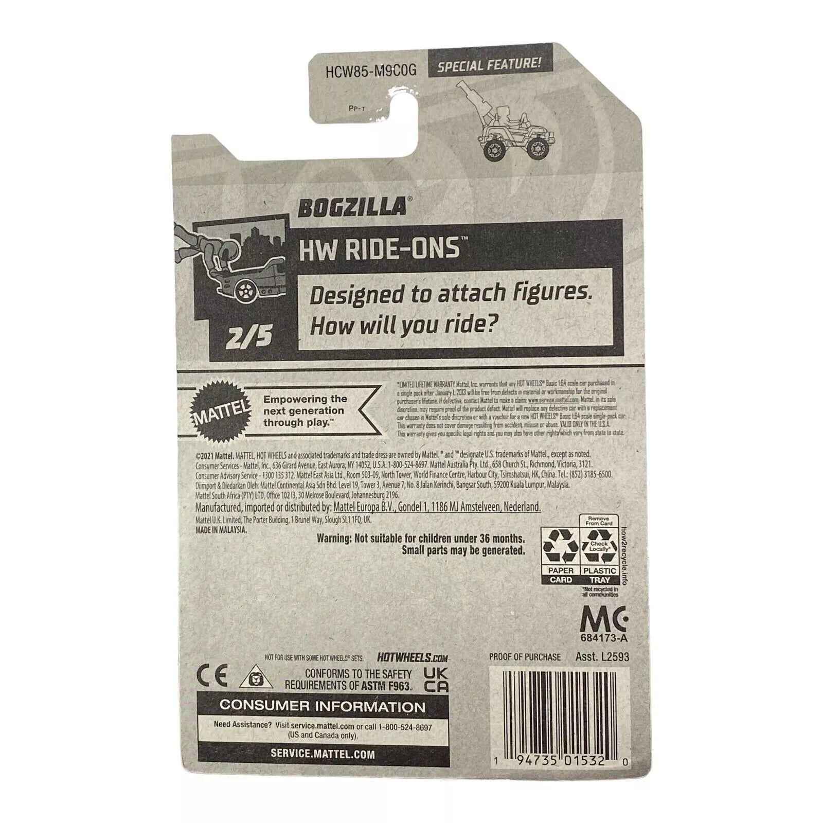 Hot Wheels Bogzilla - Ride-Ons Series 2/5 -