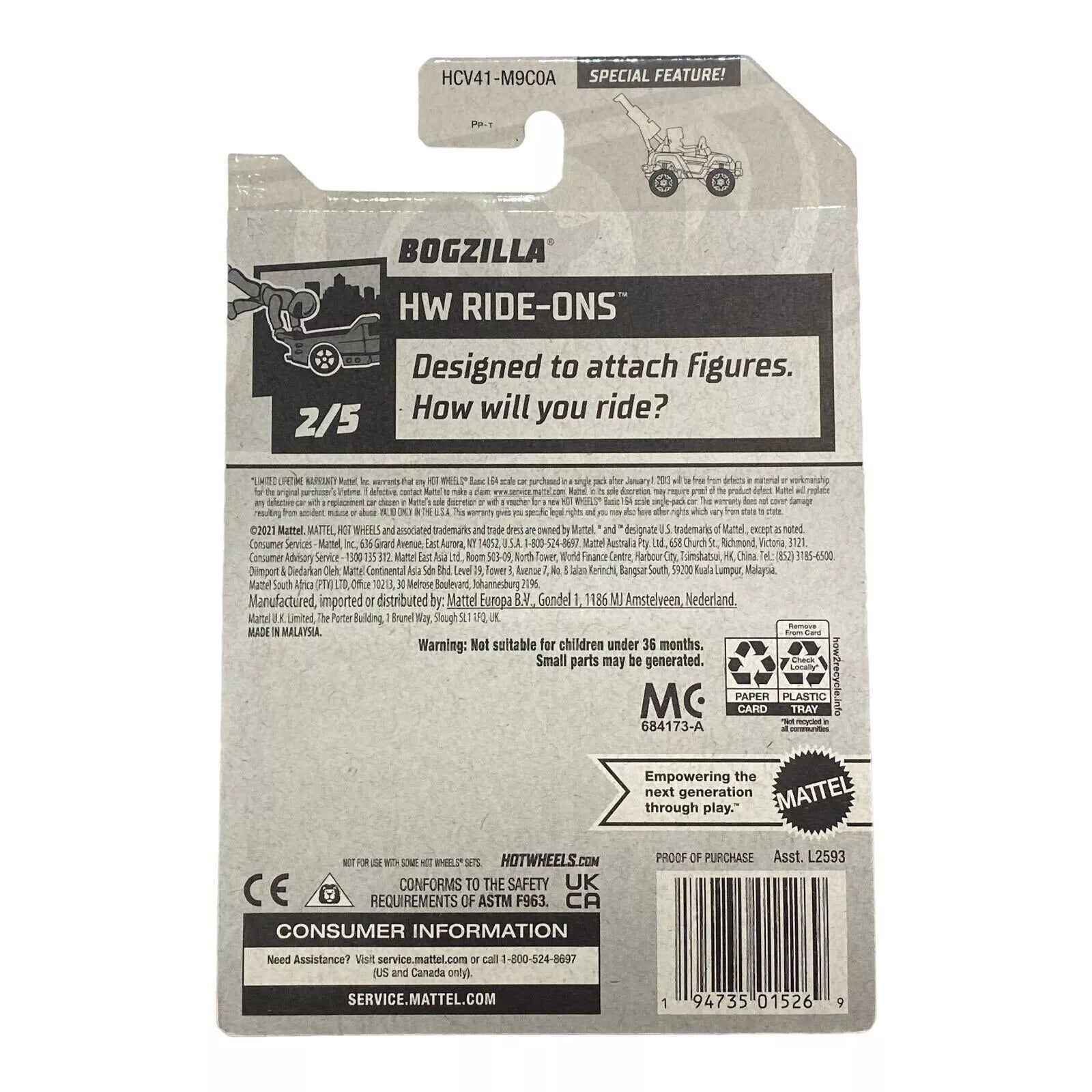 Hot Wheels Bogzilla - Ride-Ons Series 2/5 -