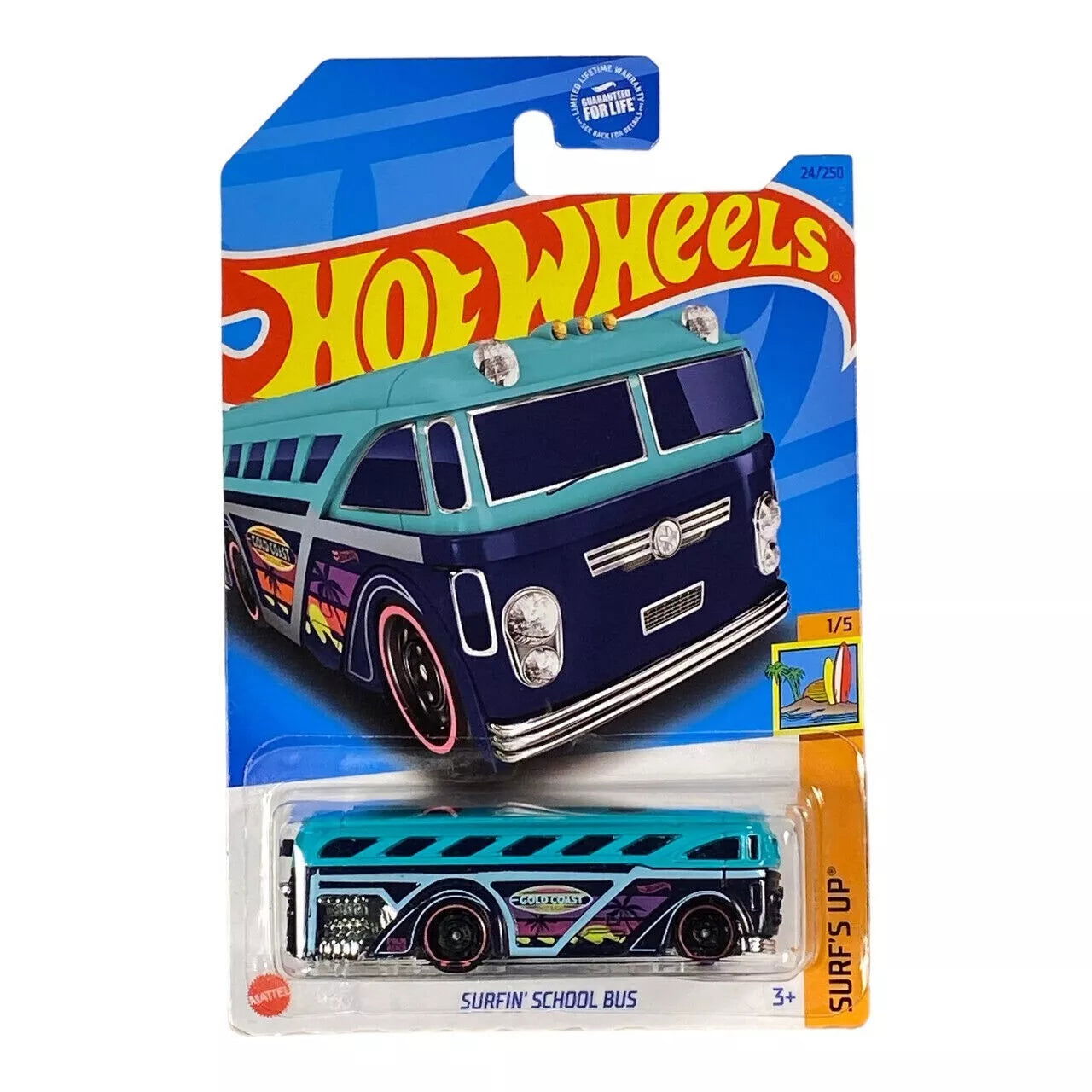 Hot Wheels Surfin' School Bus - Surf's Up Series 1/5 - Collectors World Toys