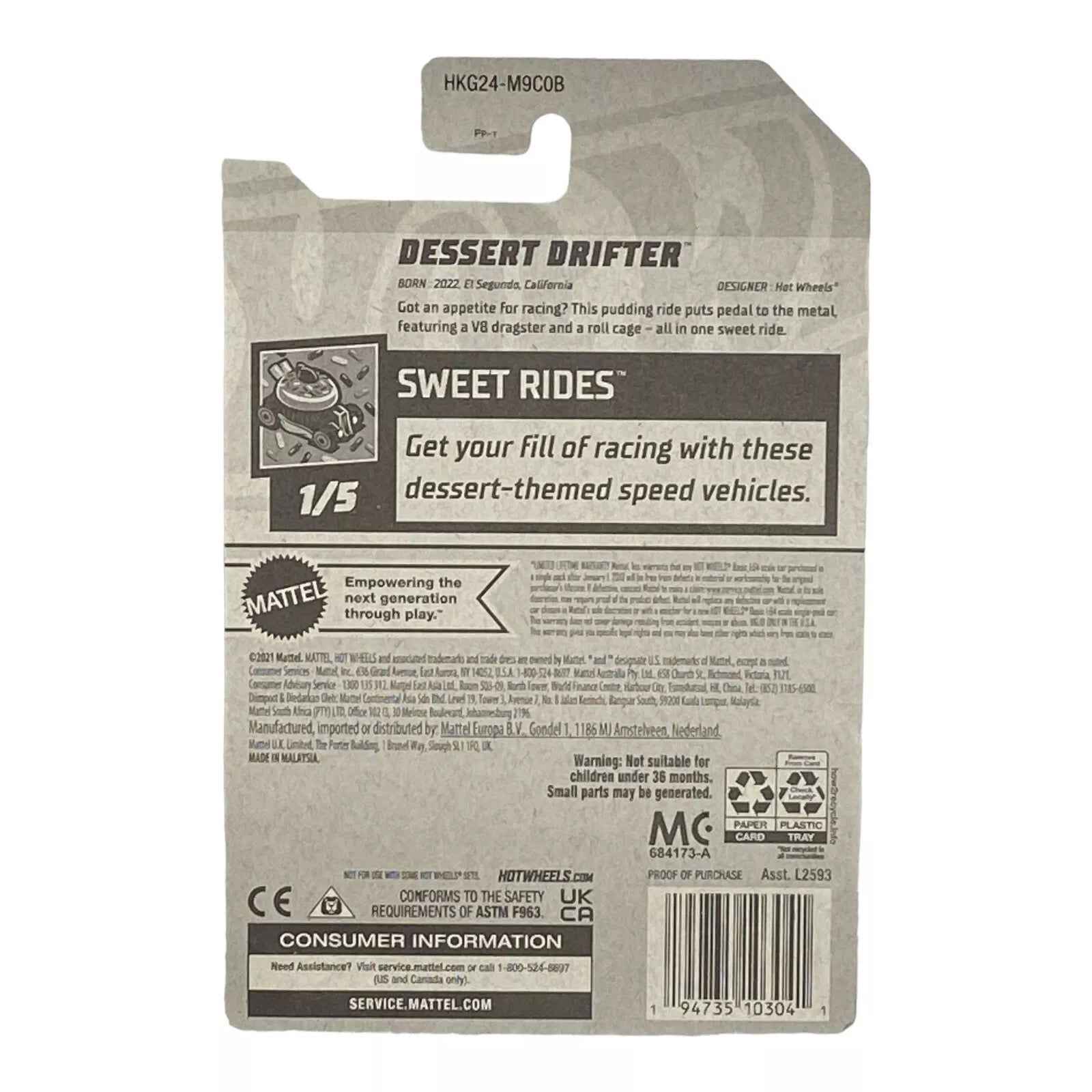 Hot Wheels Dessert Drifter - Sweet Rides Series 1/5 -