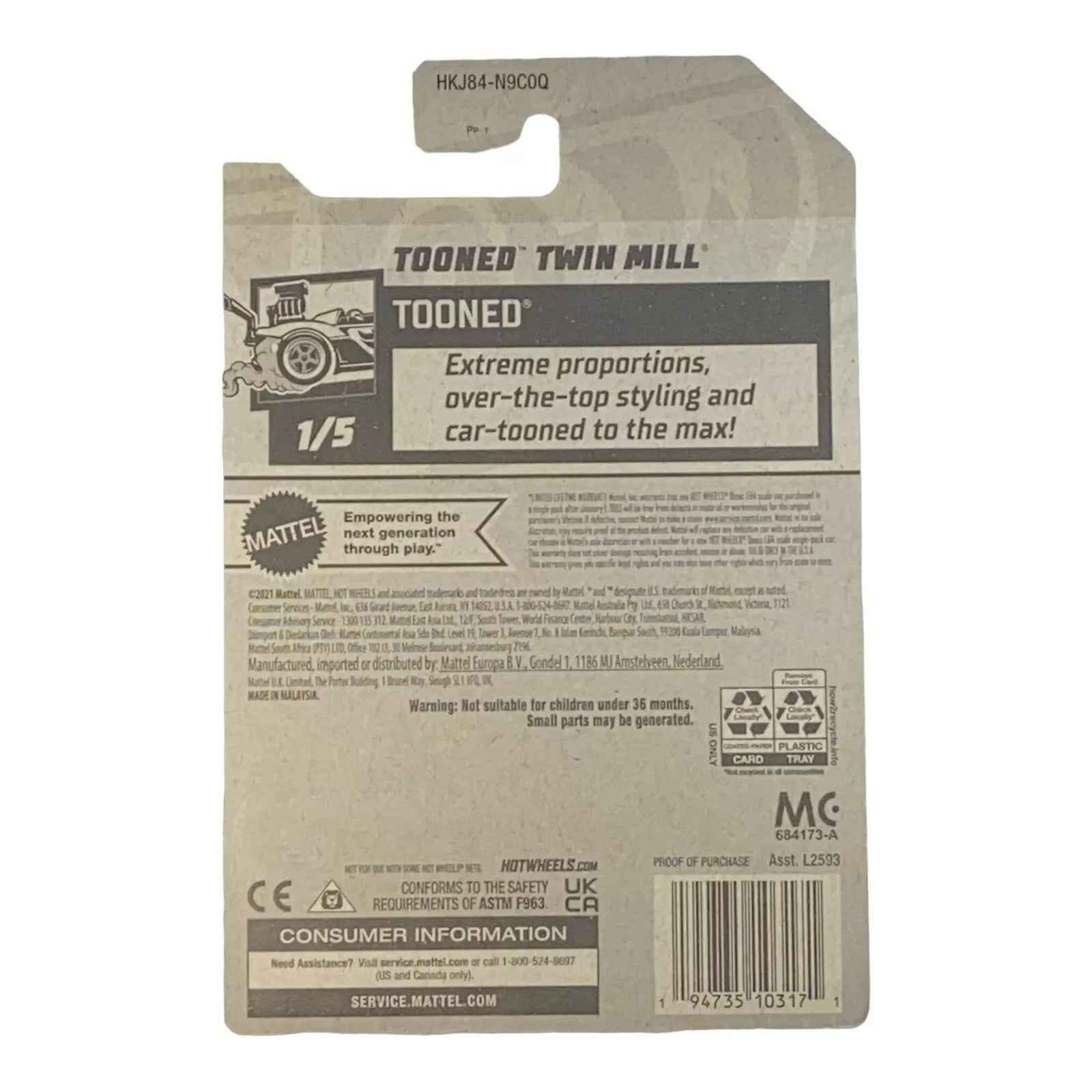 Hot Wheels Tooned Twin Mill - Tooned Series 1/5 -