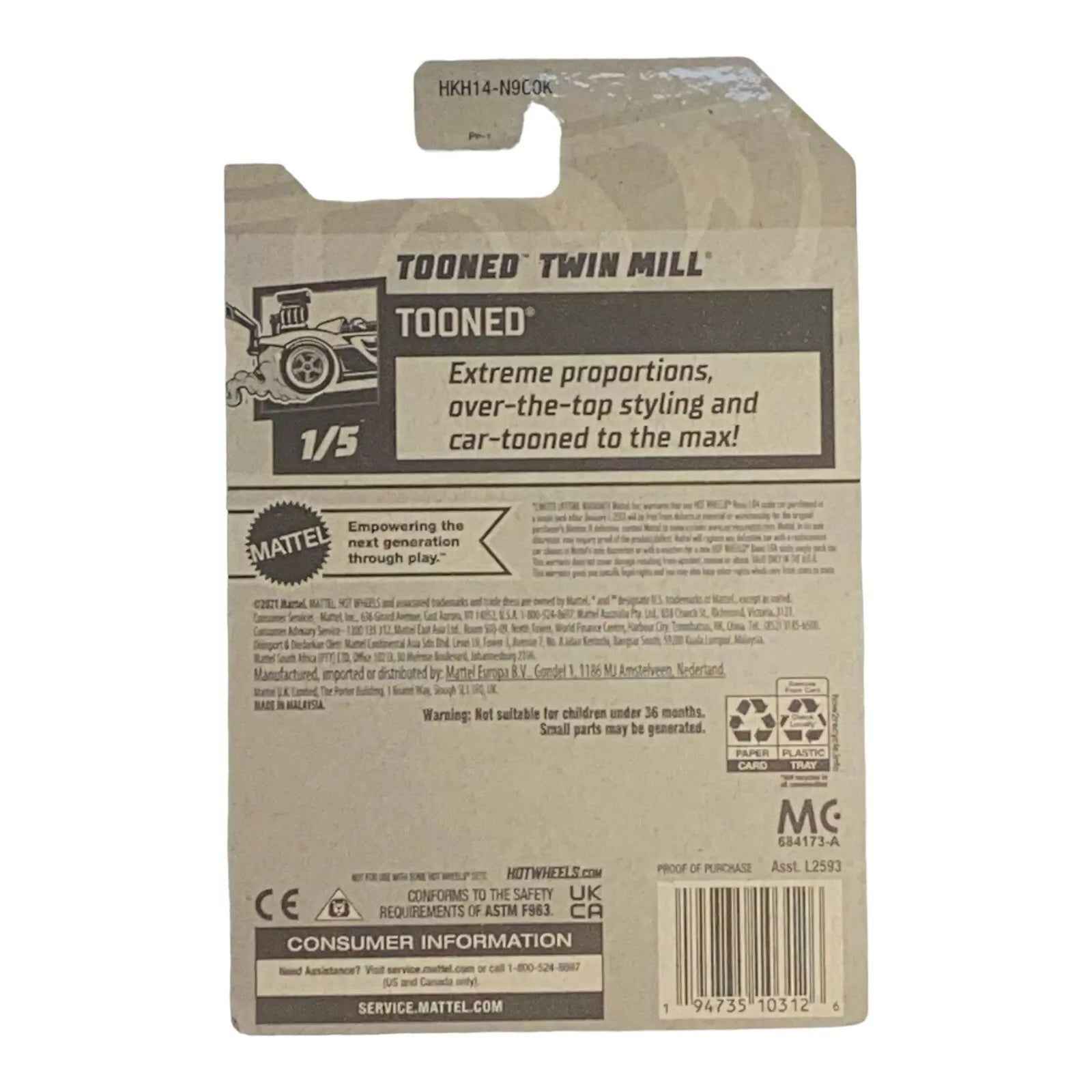 Hot Wheels Tooned Twin Mill - Tooned Series 1/5 -