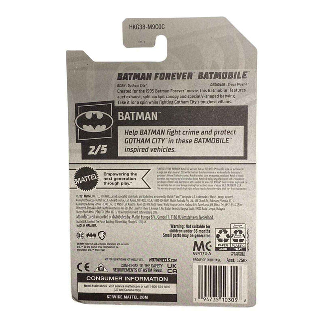 Hot Wheels Batman Forever Batmobile - Batman Series 2/5 Main Image