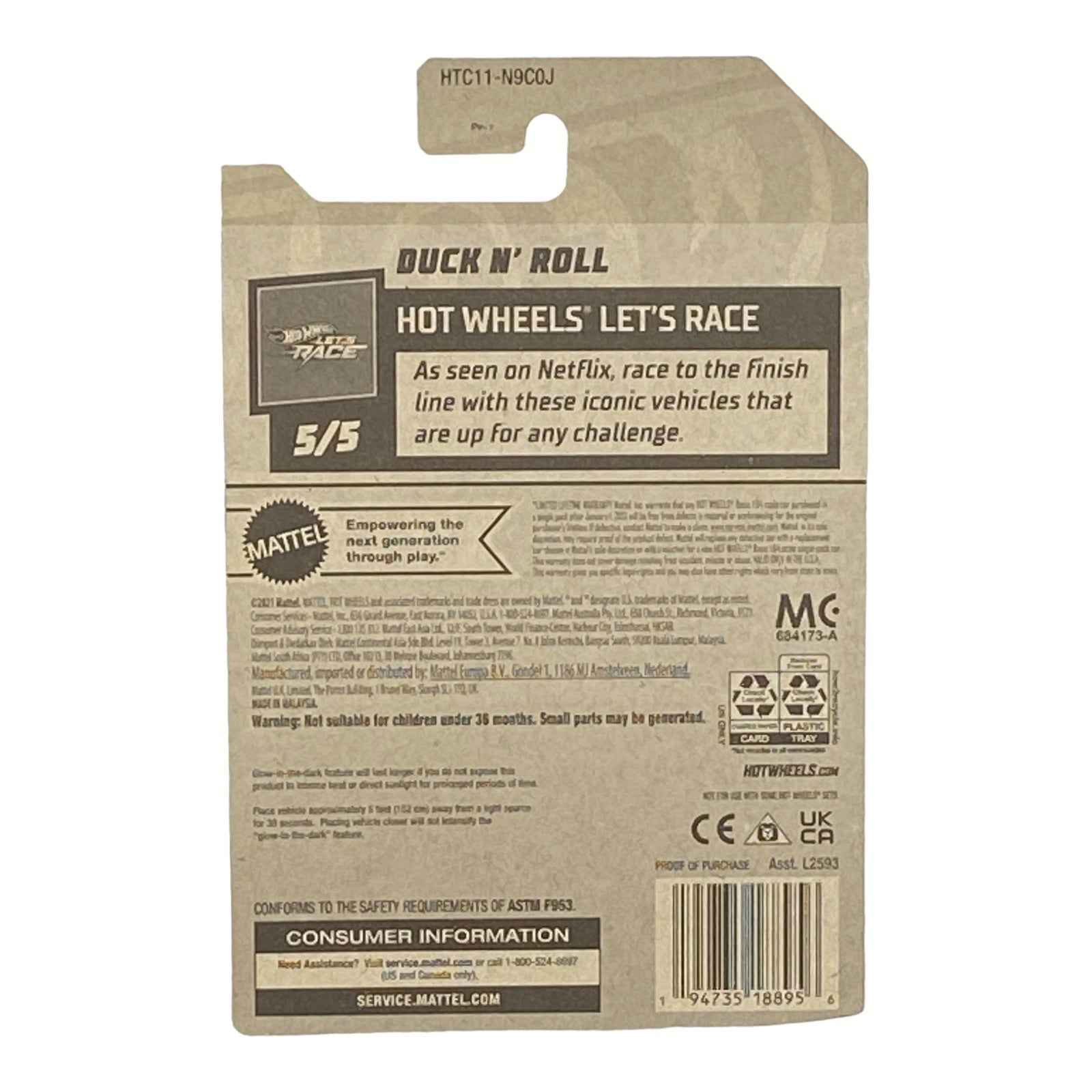 Hot Wheels Duck N' Roll - Let's Race Series 5/5 Secondary image