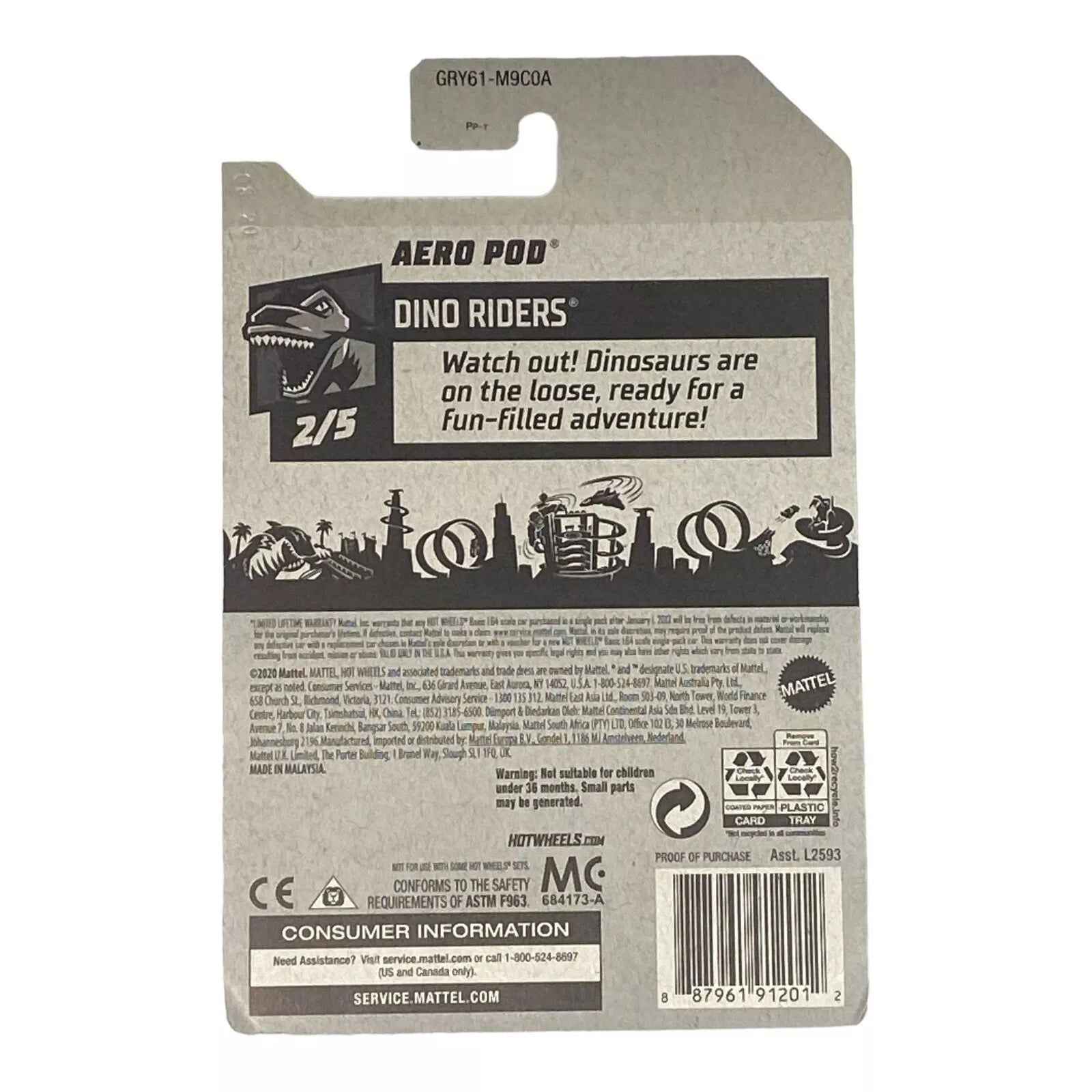 Hot Wheels Aero Pod - HW Dino Riders Series 2/5 -