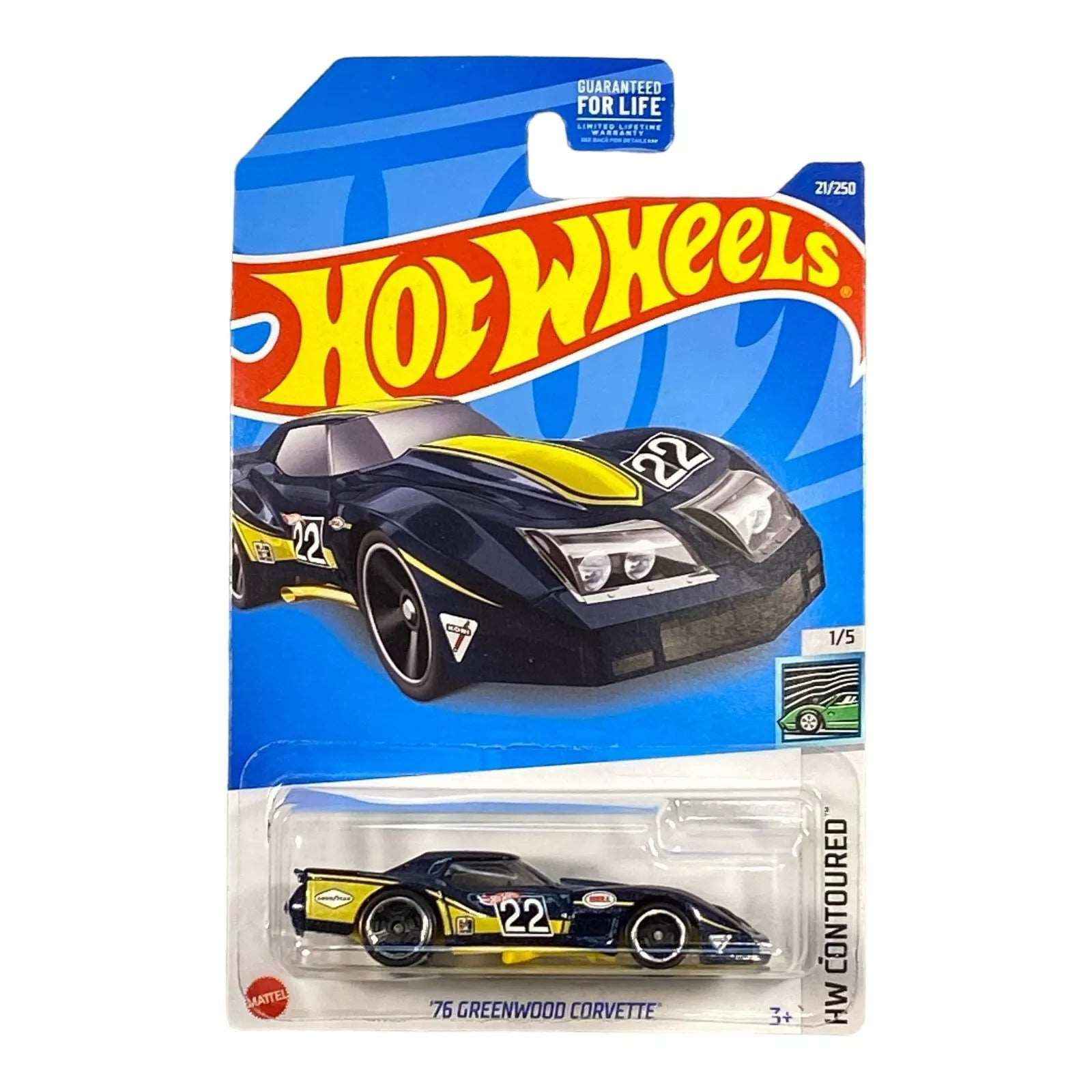 Hot Wheels '76 Greenwood Corvette - Contoured Series 1/5 Main image