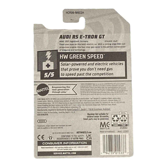 Hot Wheels Audi RS E-Tron GT - Green Speed Series 5/5 Main Image