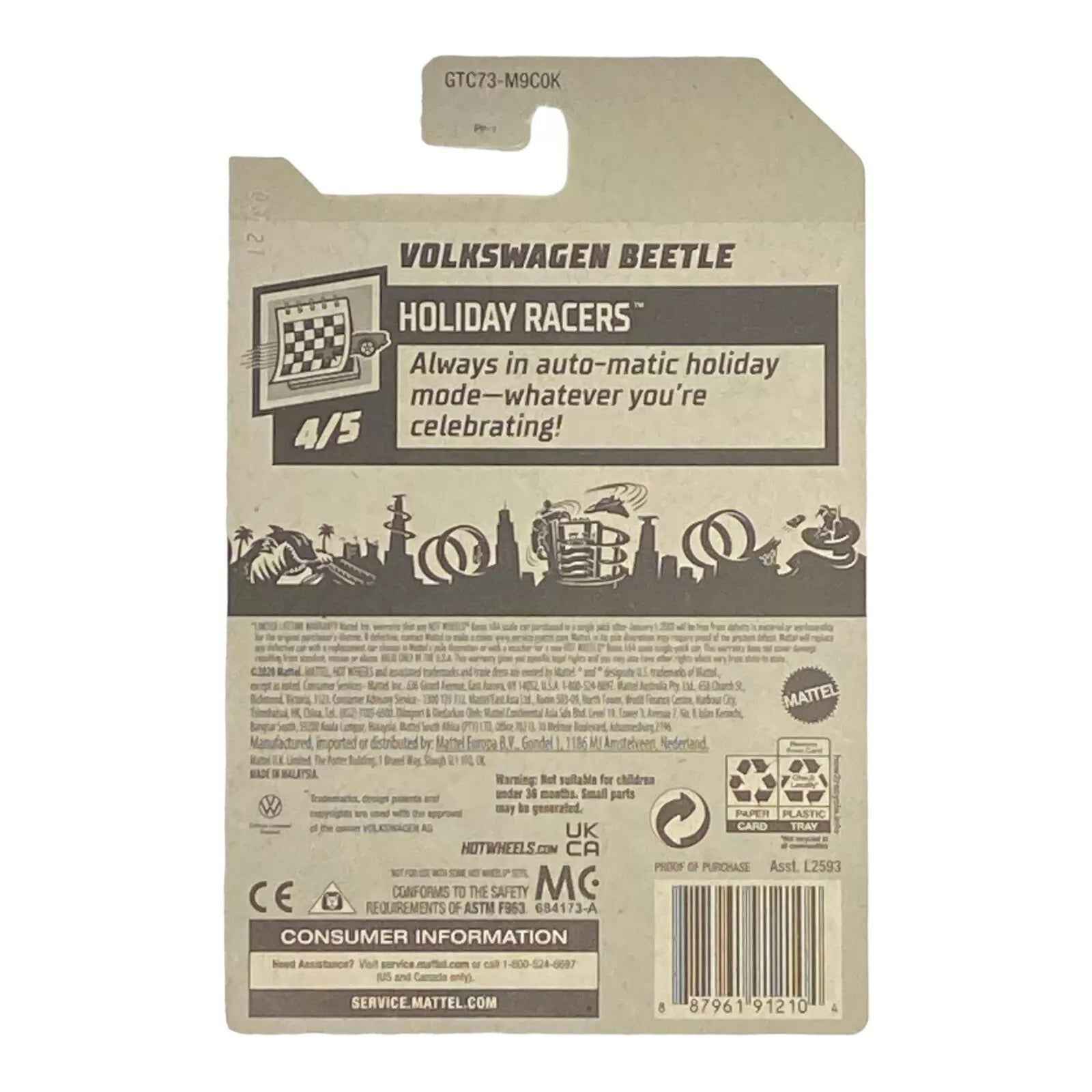 Hot Wheels Volkswagen Beetle - Holiday Racers Series 4/5 - Valentines Day 2021