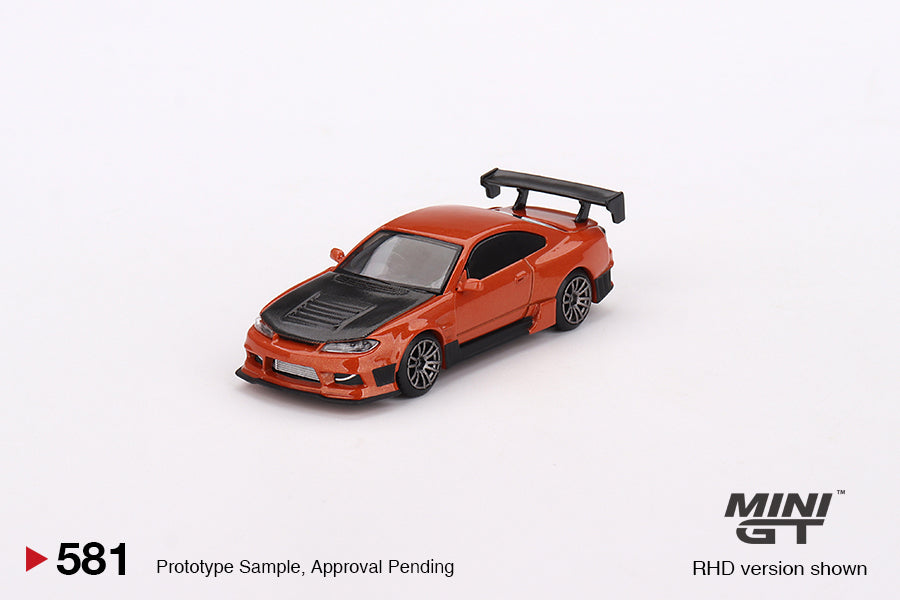 Mini-GT Nissan Silvia S15 D-MAX Metallic Orange #581 1:64 MGT0581 - Collectors World Toys