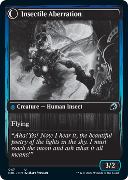 Delver of Secrets // Insectile Aberration (DBL-047) - Innistrad: Double Feature: (Double Faced Transform)