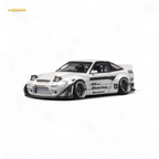MicroTurbo Custom 180SX - Pandem Rocket Bunny White 1:64 - Collectors World Toys