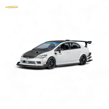 (Pre-Order) Microturbo Honda Civic Type R FD2 Spoon Sports - Metallic White 1:64