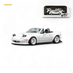 (Pre-Order) Microturbo Custom MX5 Rocket Bunny - Metallic White 1:64 - Collectors World Toys