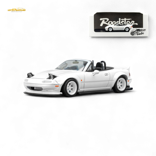 (Pre-Order) Microturbo Custom MX5 Rocket Bunny - Metallic White 1:64