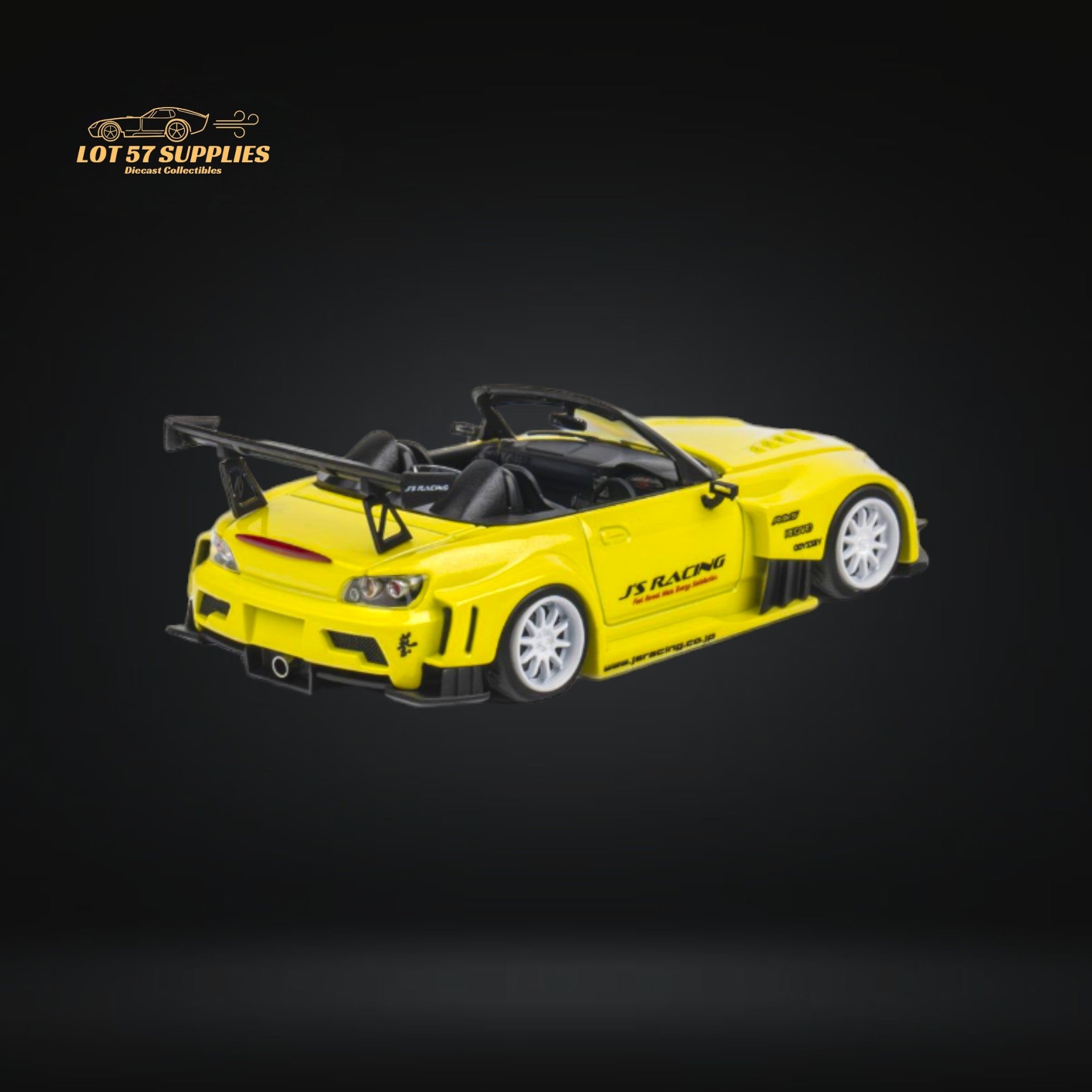 Microturbo Honda S2000 JS Racing Custom in Indy Yellow Pearl 1:64 - Collectors World Toys