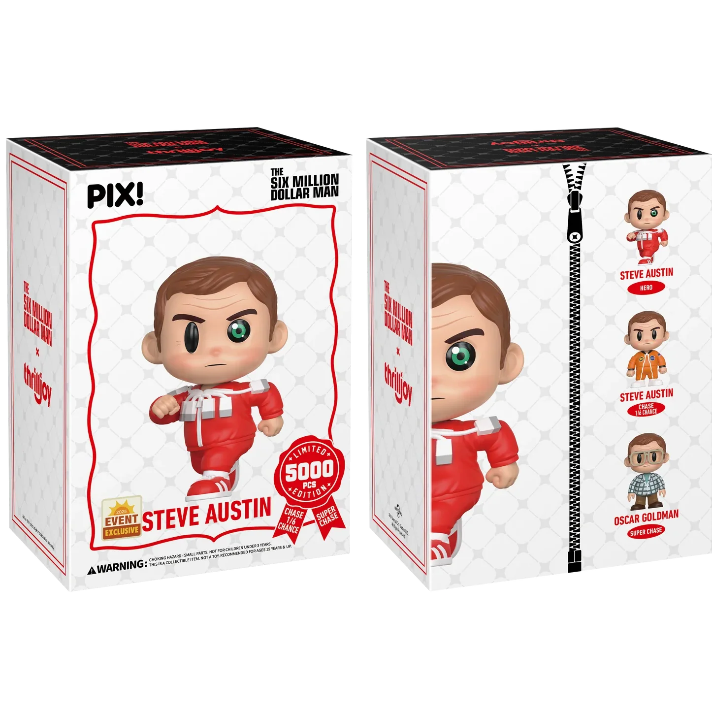 [Thrilljoy] [EXCLUSIVE] The Six Million Dollar Man - Steve Austin LE5000 PIX Vinyl Figure (1 in 6 Chance at Chase) Main image