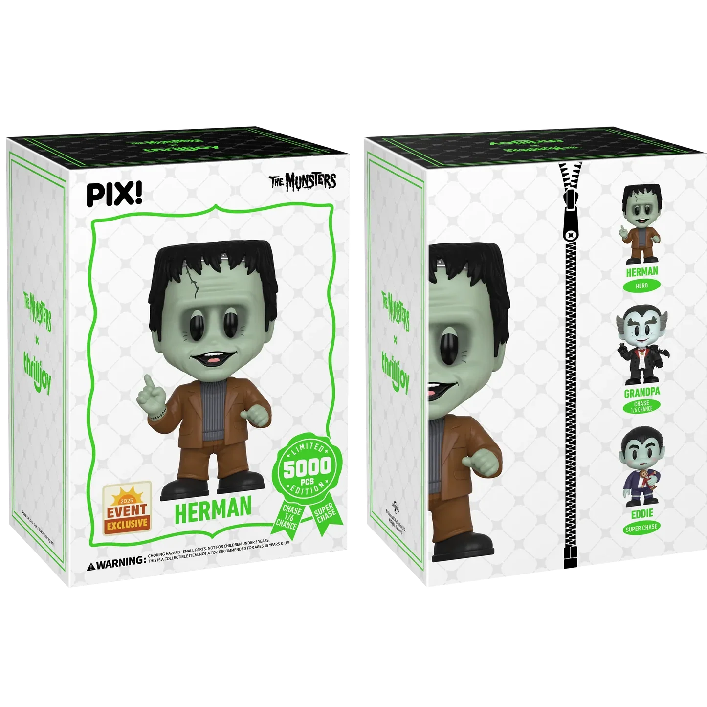[Thrilljoy] [EXCLUSIVE] The Munsters - Herman Munster LE5000 PIX Vinyl Figure (1 in 6 Chance at Chase) Main image