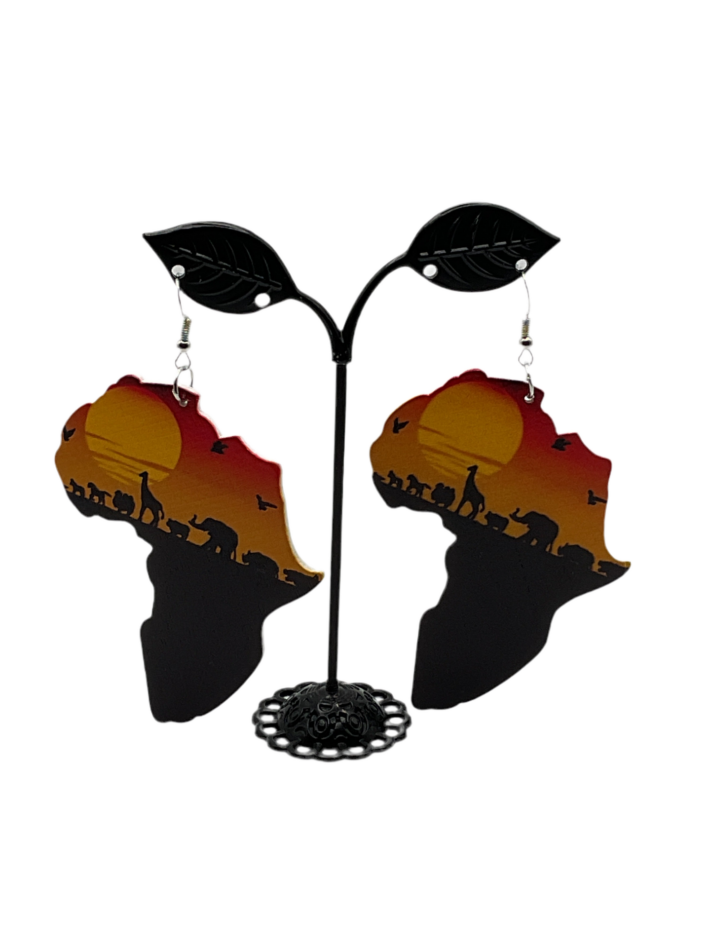 Africa Earrings Africa Shaped Earrings