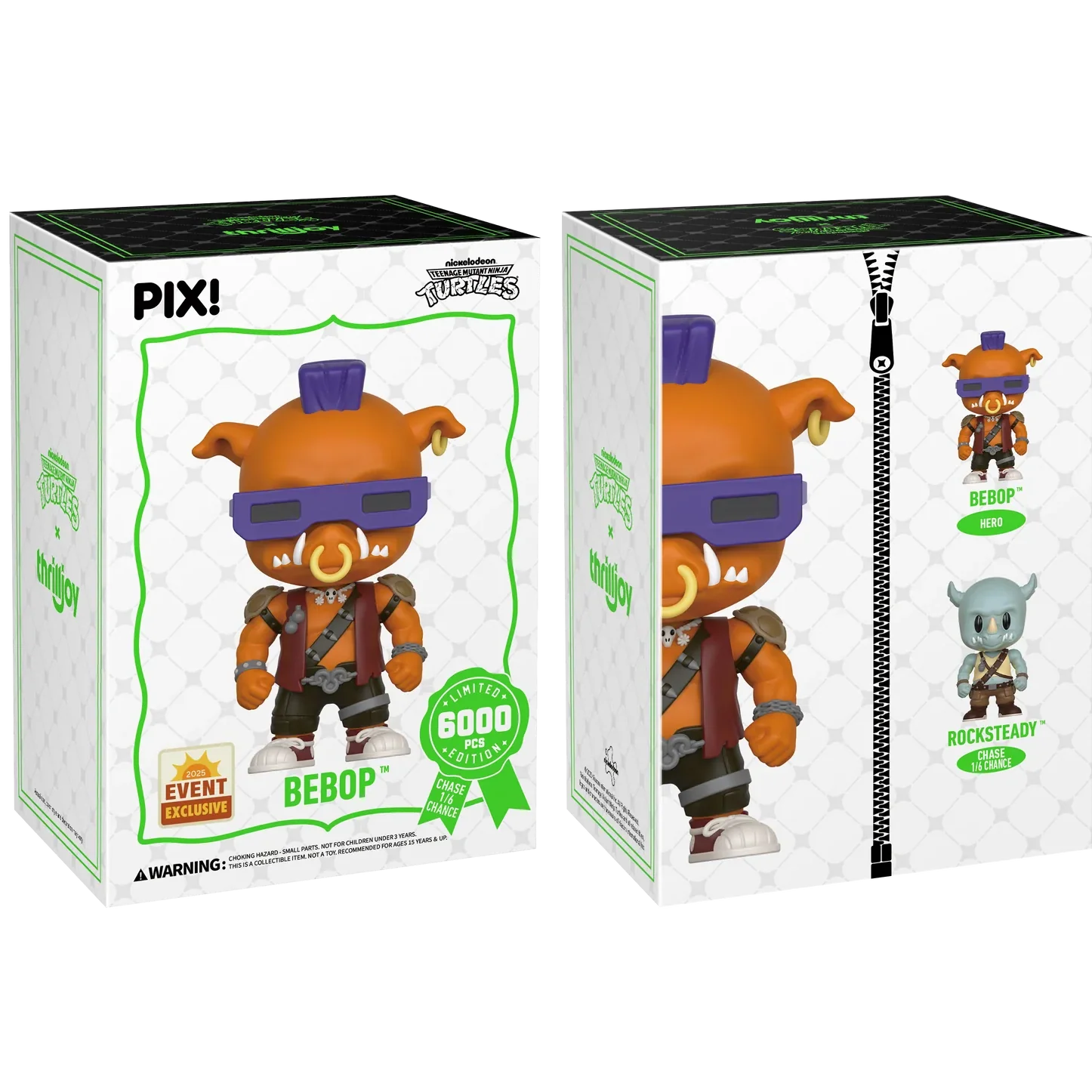 [Thrilljoy] [EXCLUSIVE] TMNT Teenage Mutant Ninja Turtles - Bebop LE6000 PIX Vinyl Figure (1 in 6 Chance at Chase) Main image
