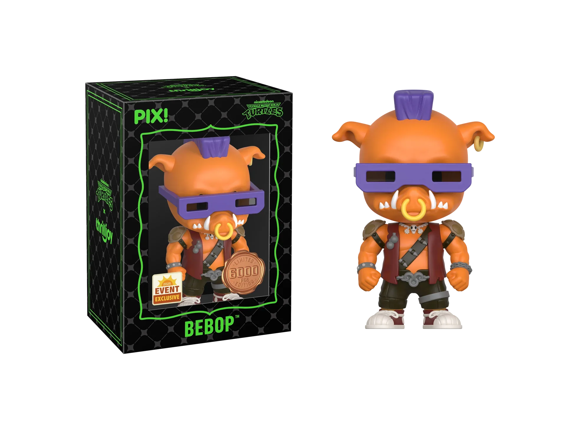 [Thrilljoy] [EXCLUSIVE] TMNT Teenage Mutant Ninja Turtles - Bebop LE6000 PIX Vinyl Figure (1 in 6 Chance at Chase)